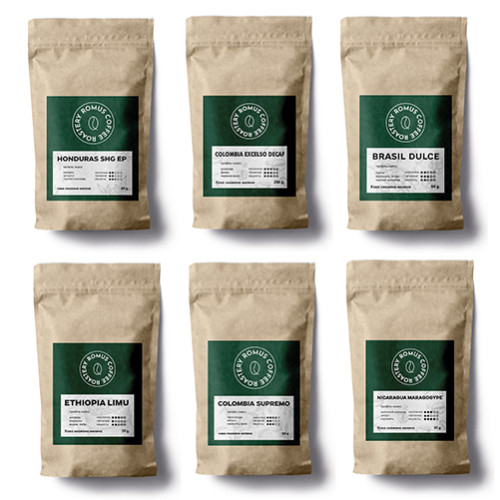 Дегустаційний набір меленої кави Преміум Romus Coffee Roastery 6 видів